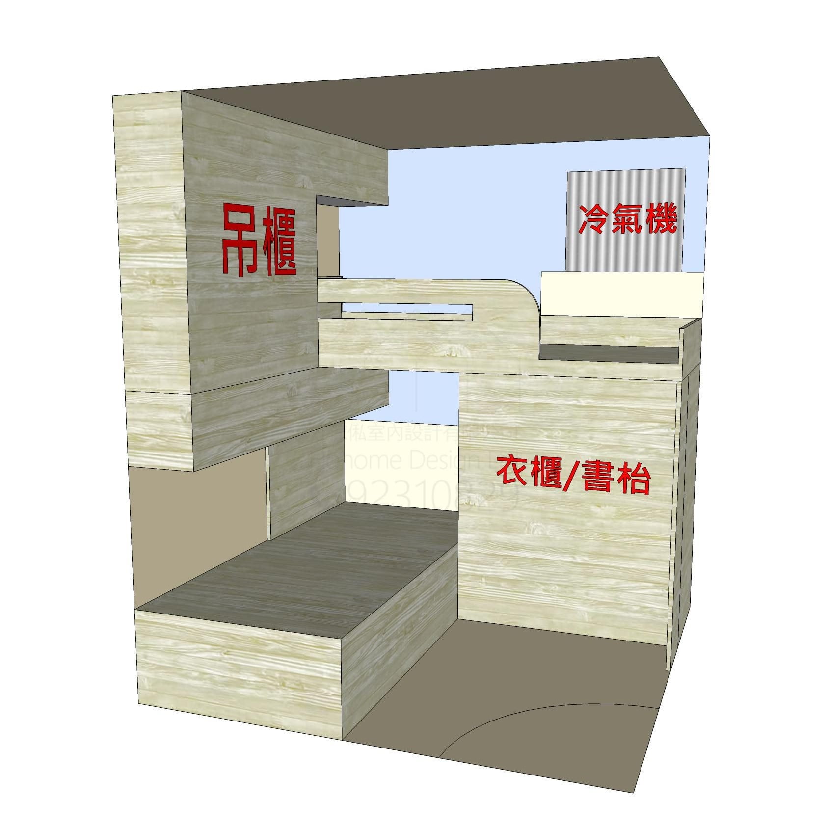 L型組合床設計圖