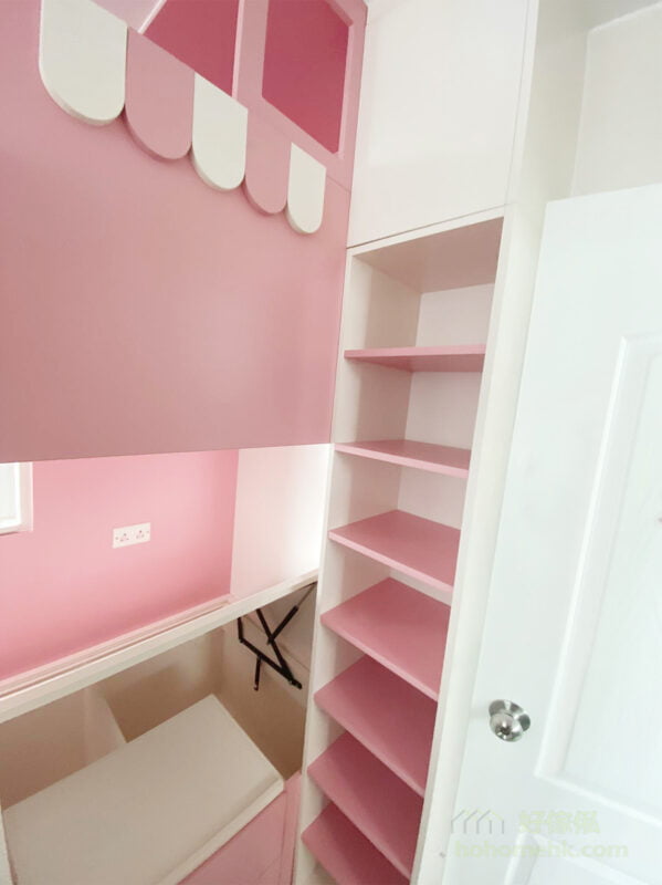 粉紅色與白色組成最夢幻的組合床/碌架床/上下格床