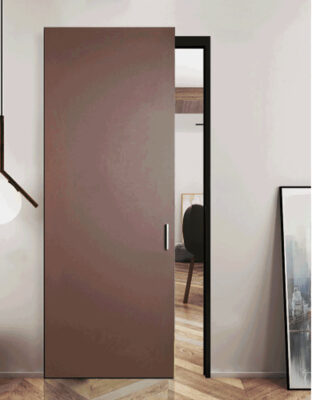 Fully concealed safety silent door track