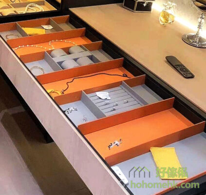 Modern light luxury wardrobe leather accessories compartment box