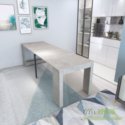 Cement color table with a strong modern style, dirt resistant and easy to clean, do the dining table first-class!