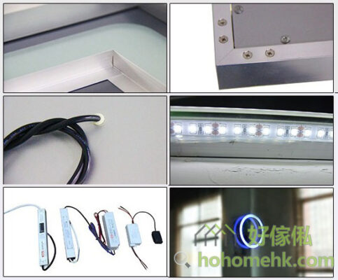 LED light with HD Smart Oval bathroom mirror