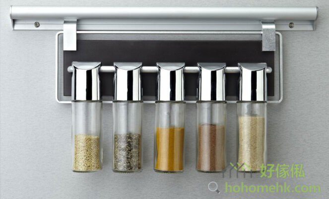 Stainless steel kitchen glass flavoring bottle holder