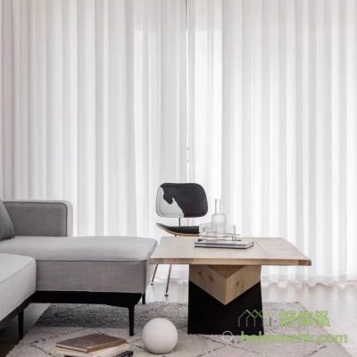 White gauze curtain (thick - opaque)