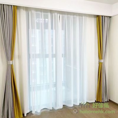 White gauze curtain (thin - transparent)