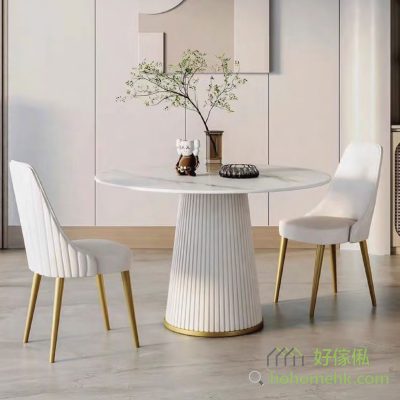 This creamy round dining table will bring the perfect combination of fashion and practicality to your home. Classic round design, fashionable atmosphere: round table design, meaning reunion and happiness. The white table top and foot are simple and atmospheric, which can be easily integrated into a variety of home styles, adding a elegance and taste to your dining space. High quality rock sheet material, stable and durable: The table is carefully processed to ensure its stability and durability. The matte white feet are smooth and durable, so that you and your family can enjoy every meal with peace of mind.