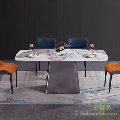 The perfect blend of style and quality: The rock table makes your home life fashionable. Rock plate quality, quality choice: The dining table is made of high quality rock plate, durable and wear-resistant and heat-resistant. Smooth surface, strong anti-fouling performance, easy to take care of, to maintain long-term clean and beautiful.