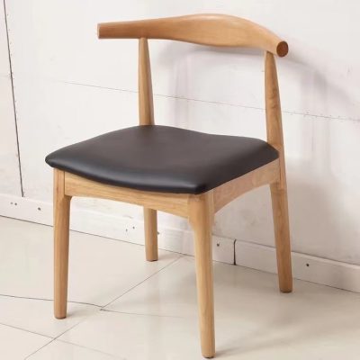 Horn chair (black leather)