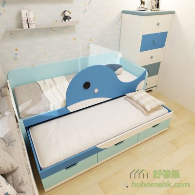 Children transition from cribs to children's beds, you can need parents to sleep for a period of time to be able to adapt, mother and son bed can not only help children adapt, parents can also have a good sleep.