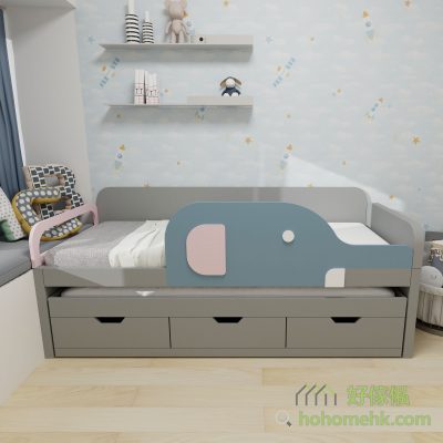 If the room has a window sill, the height of the child's bed can be considered to level the window sill, or even extend the bed to the window sill, which can save more space and make good use of the limited space in the room.