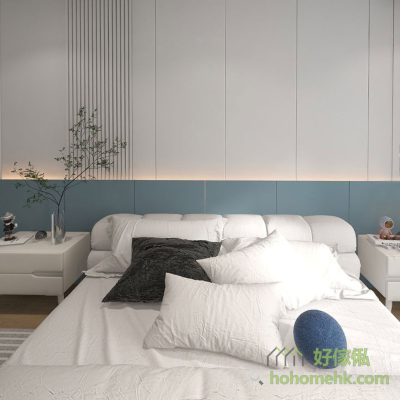 Color combination example: Steady glacier blue, add a touch of comfortable cool feeling to the room.