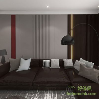 Color matching example: wine red and light belt to create a noble hotel style, with L-shaped comb, to give you a five-star home.