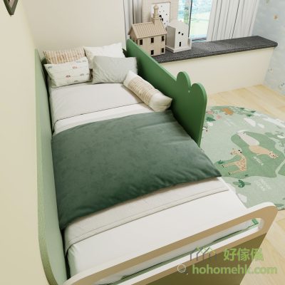 The characteristic animal-shaped children's bed allows children to have their own small world, sleep in their favorite bed, naturally will sleep particularly peaceful.