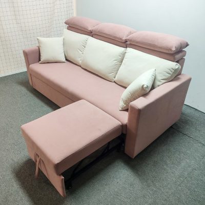 Pull it out on the left side, turn into 3+1 sofa in seconds, and enjoy the experience of a princess