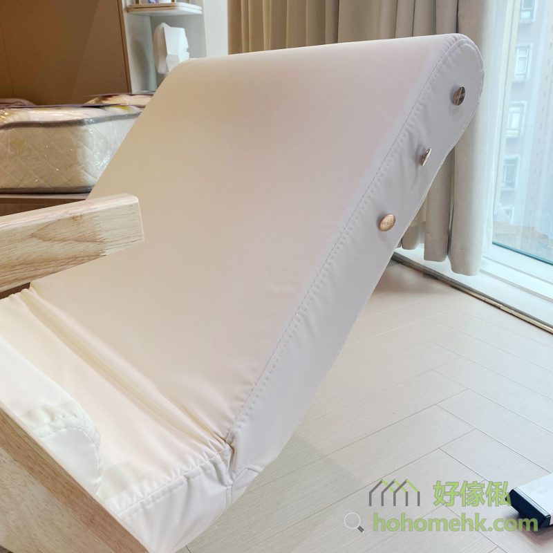 門市實拍，harper奶油風實木梳化床，82cm寬