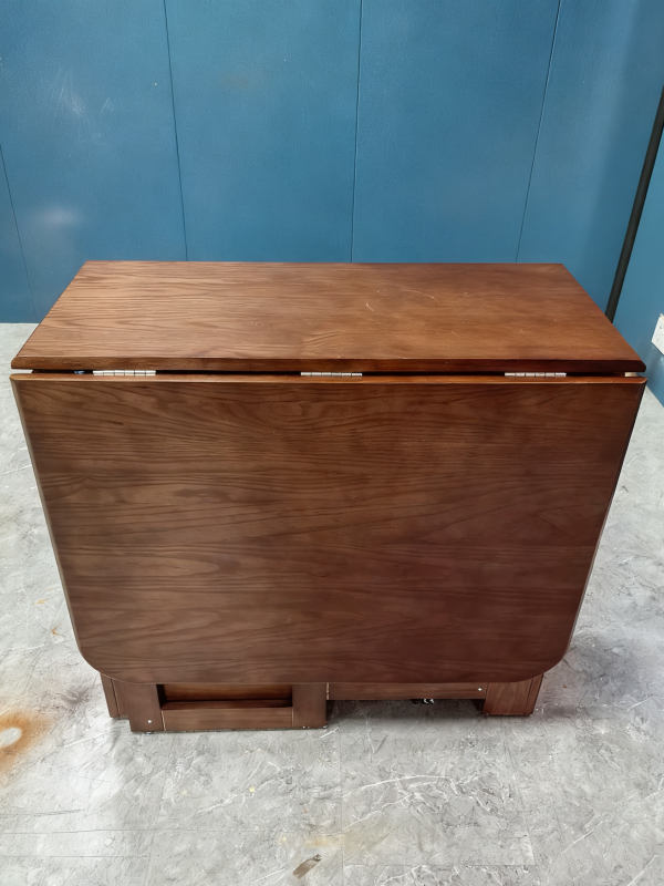 工廠實拍：Dipto實木折叠餐枱，胡桃木色，1400mm