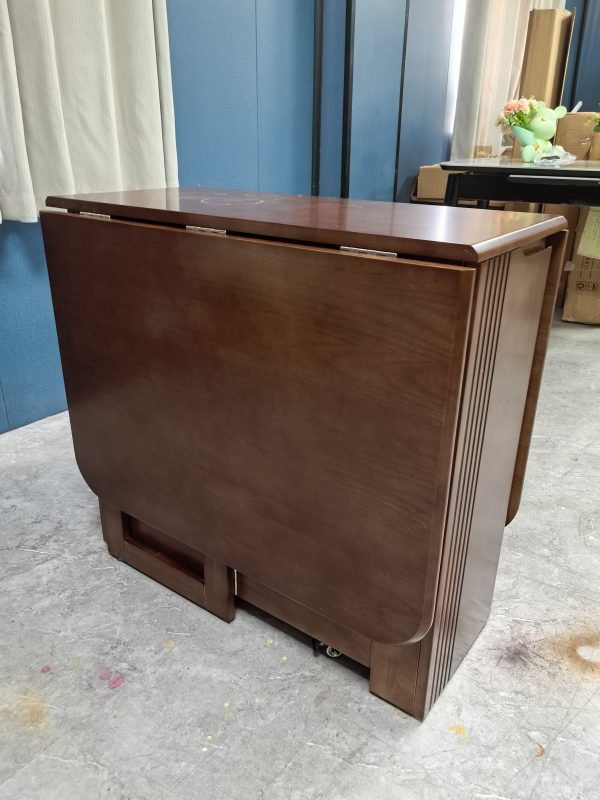 工廠實拍：Dipto實木折叠餐枱，胡桃木色，1400mm