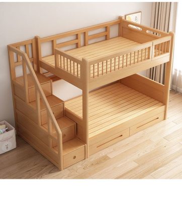 Bunk bed in the bedroom, roll bed