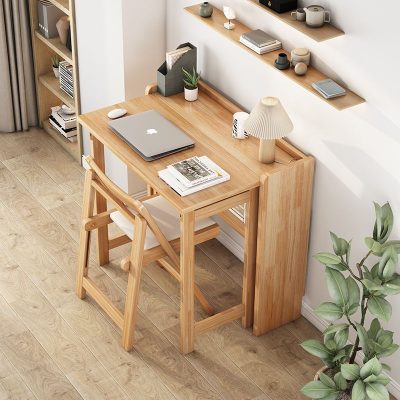 Turn over the table, open the folding legs, lift the table and fix the table! It's easy for kids too