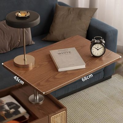 Large table surface can be rotated, the wide table surface can easily place the notebook at the bedside and the tableware next to the table can be relied on.