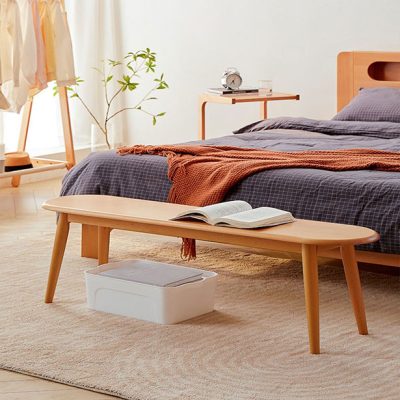 Fresh wood color + simple shape, highly appropriate design, can be used as shoe stool, table stool, bed stool.