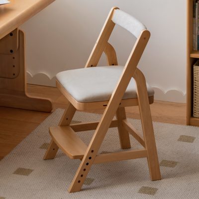 Mateo all solid wood lifting children's chair, sitting height and pedal four-gear adjustment, can be adjusted according to the height of children, can be dismantled and washed soft bag.