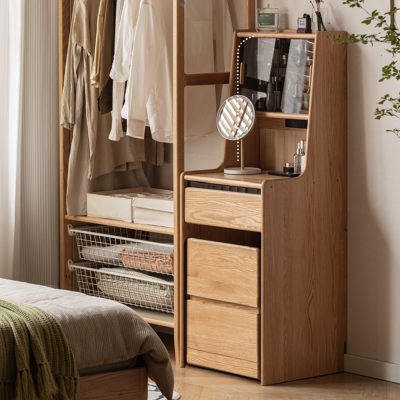 Grace solid wood storage cabinets and chairs integrated dressing table, less than 0.3m to create an independent dressing room, is simply the Gospel of small units