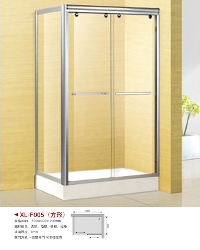 L-shaped bath screen _XL-F005(Door type)