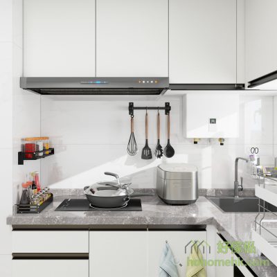 In recent years, many public housing units and HOS flats, such as the kitchens in Queen's Hill Estate and Shan Lai Court in Fanling, have adopted this pattern, and we have helped many customers to order and design such cabinets.