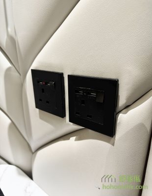 Even with the cushion bed plate to shield the plug of the wall body, you can upgrade the switch panel and pull it to the furniture surface for easy use.