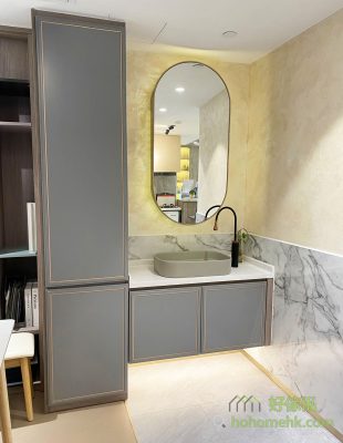 Want to create a refined bathroom cabinet, in addition to the mirror cabinet and wash basin cabinet, add a narrow long high body locker, high storage can help you put away all the toilet supplies, easy to use and change and beautiful. Items collected in the cabinet can also avoid items covered with moisture for a long time.