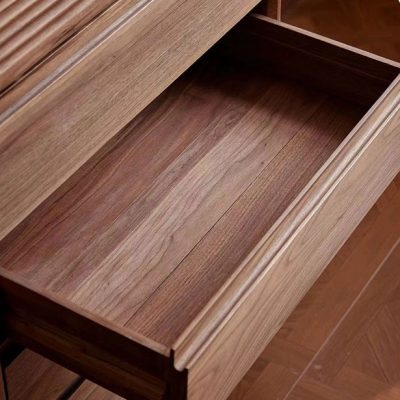 Drawer backs are black walnut all solid wood design