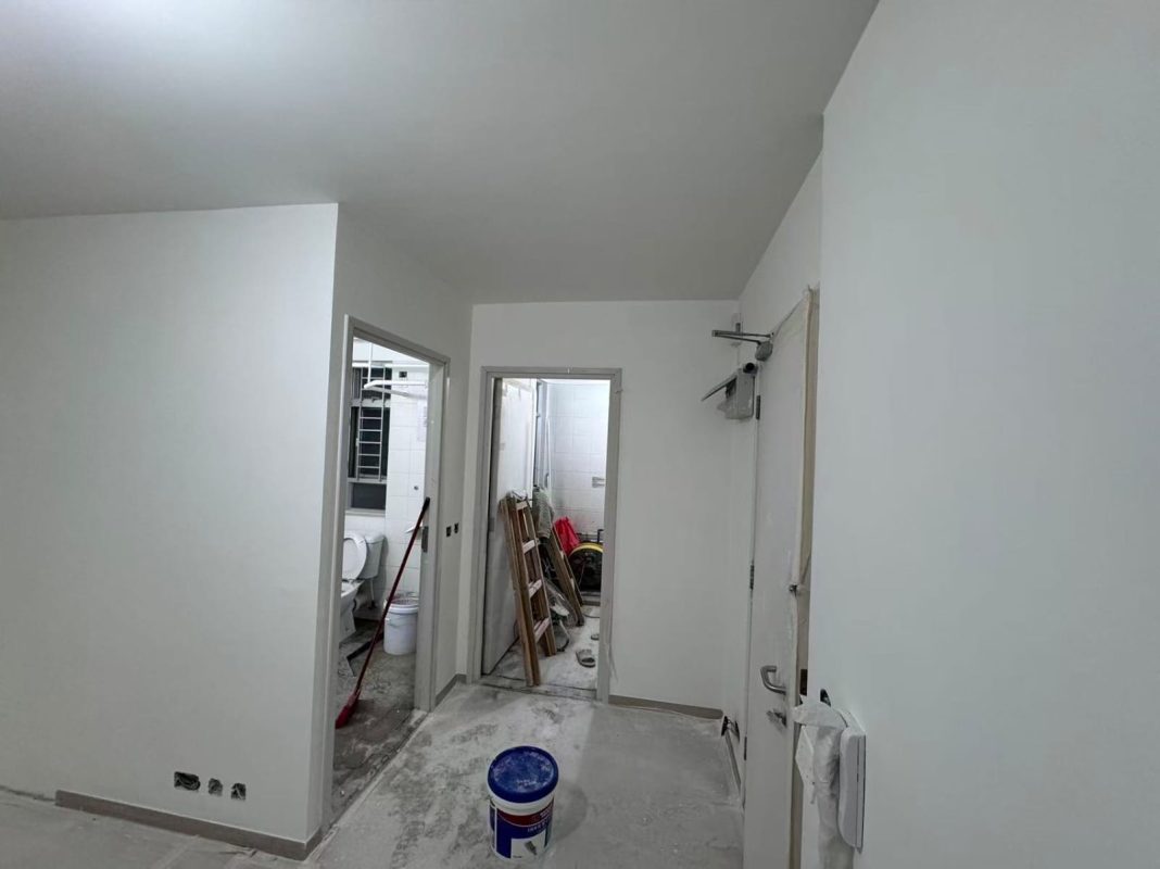 東涌翔東邨全屋剷底批灰油油完成！