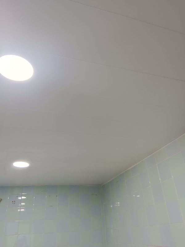 元朗翠韻華庭廚房鋁質假天花工程連兩盞燈